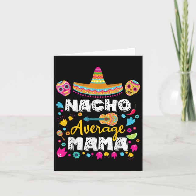 Cartão Nacho Média Mama Cinco De Mayo Correspondente Mexi (Frente)