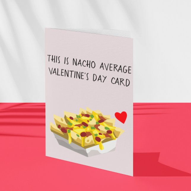 Cartão Nacho Média Mexicana Comida Love Dia de os namorad (Criador carregado)