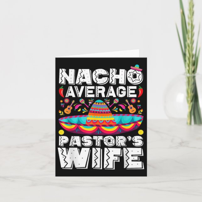 Cartão Nacho Média Pastor Esposa Pastor Cinc Religioso (Frente)
