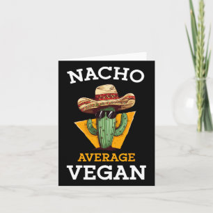 Cartão Nacho Média Vegan Amigo Divertido Mexicano Cinco P