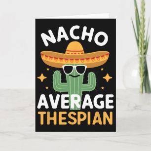 Cartão Nacho Médio Ator Engraçado Cinco De Maio Mexicano
