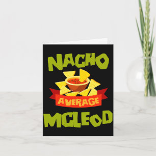 Cartão Nacho médio mcleod divertido sobrenome de aniversá