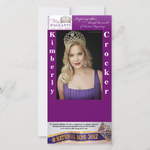 CARTÃO NACIONAL DE AUTOGRAFIA DA SENHORA PAGEANTS