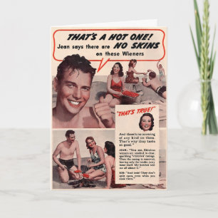 Cartão Nacional de Retrô para o Dia Quente de Cach