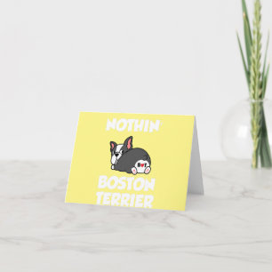 Cartão nada além de terrier de boston pai mãe amante de