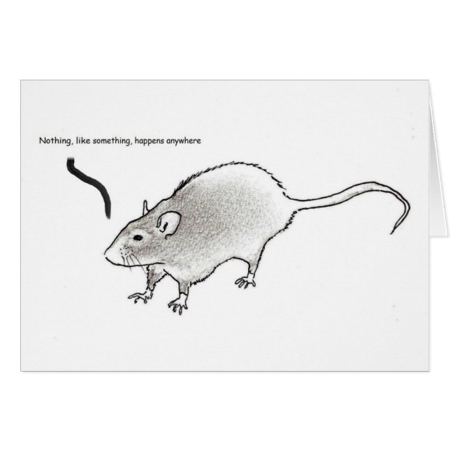 Cartão Nada, como algo, acontece em qualquer lugar (Frente horizontal)