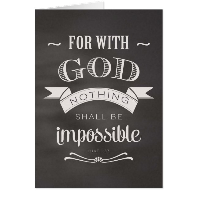 Cartão Nada é impossível (Frente)