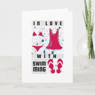 Cartão Nadador Feminino - Apaixonado Por Nadar
