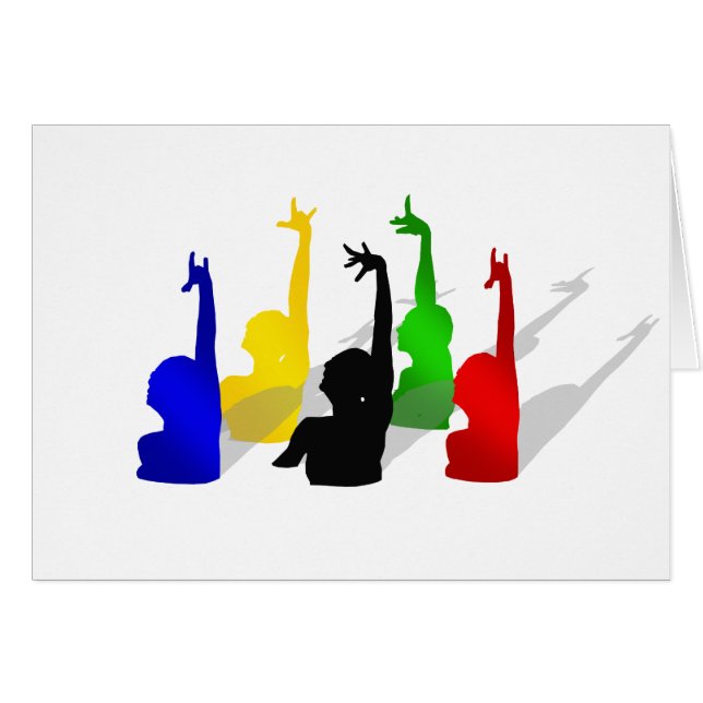 Cartão Nadadores sincronizados natação sincronizados (Frente Horizontal)