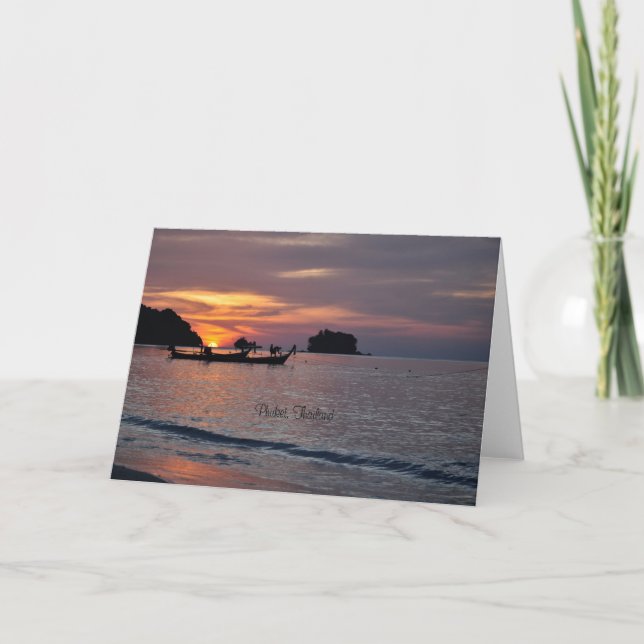 Cartão Nai Yang Beach, Phuket, Tailândia (Frente)