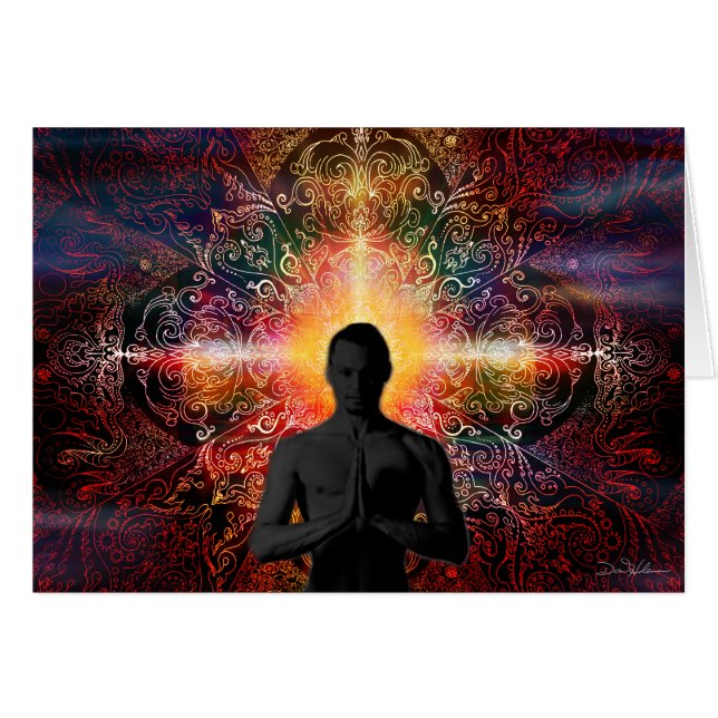 Cartão Namaskar horizontal (Frente Horizontal)