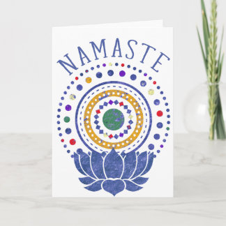 Cartão Namaste Chakra Colors Greeting Card