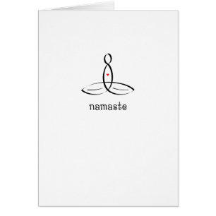 Cartão Namaste - estilo extravagante preto