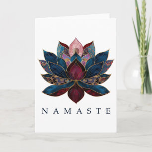Cartão Namaste Flor de Lótus Budismo Zen Iogue Budista Bu