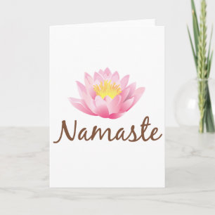 Cartão Namaste Lotus Flower Yoga