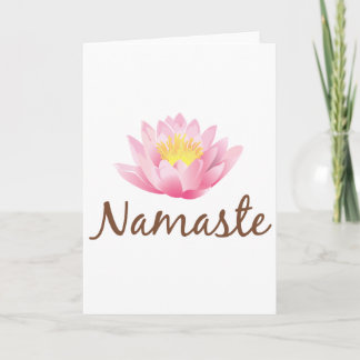 Cartão Namaste Lotus Flower Yoga
