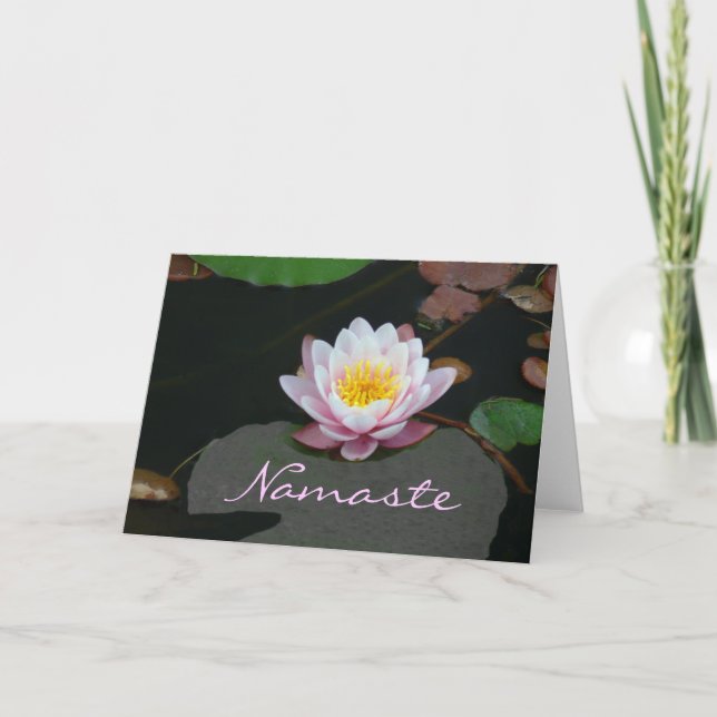 Cartão "Namaste-Pink Lotus" (Frente)