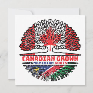 Cartão Namíbia Sinalizador de Raízes de Árvore Canadiana 