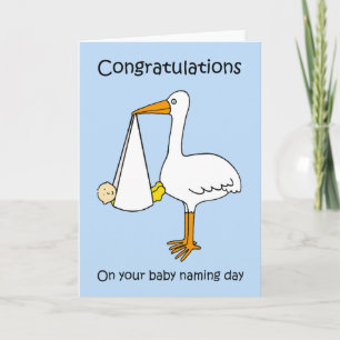 Cartão Naming Day Parabéns for Baby Boy