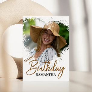 Cartão Namorado simples Aniversário de Foto namorada