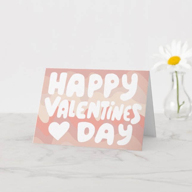 Cartão Namorados Borracha Letras Cor-de-rosa Curvatura Re (Planta pequena)