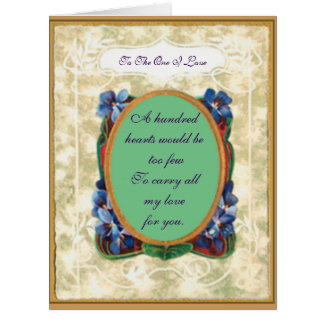 Cartão Namorados das violetas do vintage