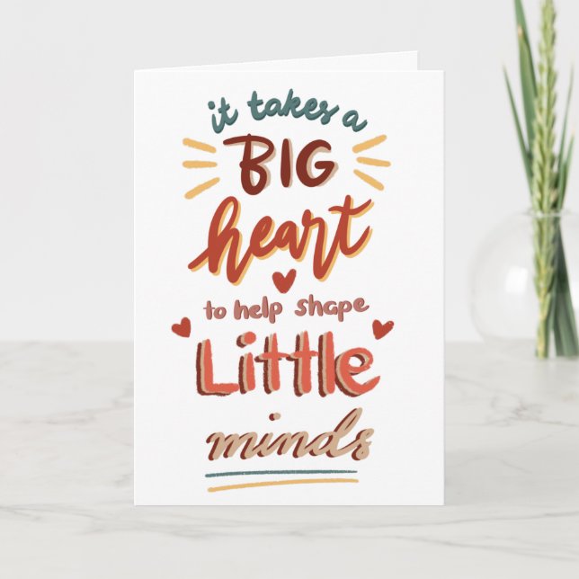 Cartão Namorados de Apreciação do Professor (Frente)