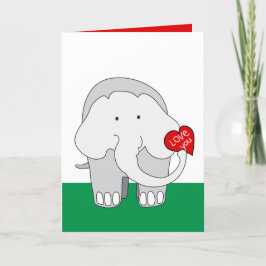 Cartão Namorados de elefante