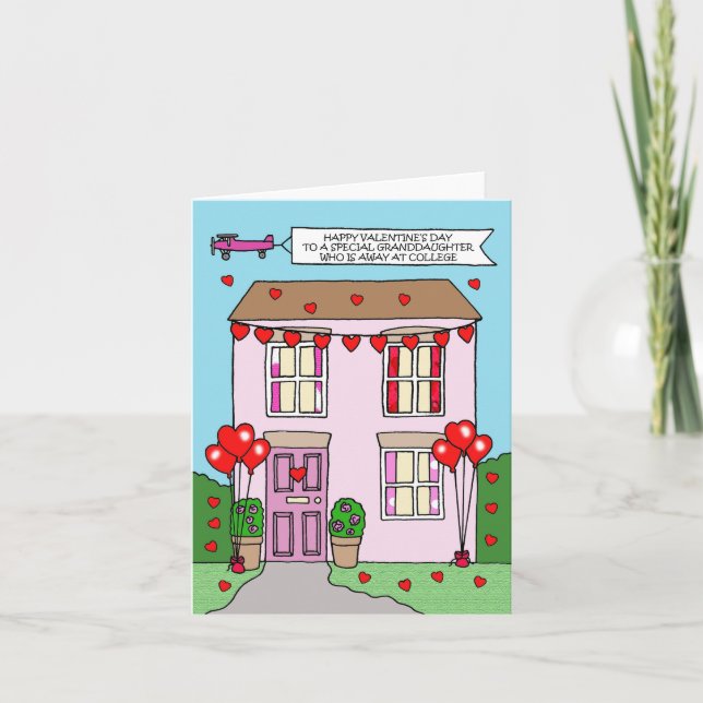 Cartão Namorados para a neta fora da faculdade (Frente)