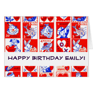 Cartão Namorados Retro Love Hugs Padrão de Corte