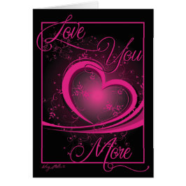 Cartão Namorados Romântico de Coração Rosa