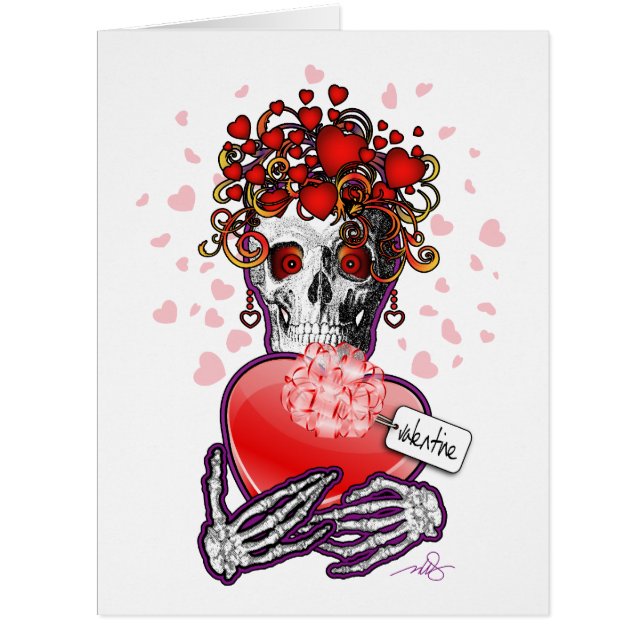 Cartão Namorados Skull Love (Frente)