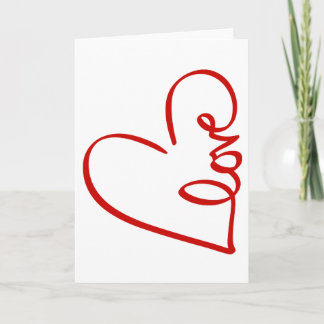 Cartão Namorados Vermelho de Arte do Coração de Amor