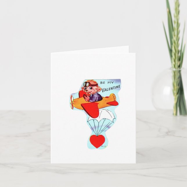 Cartão Namorados Vintage Flying Dog (Frente)