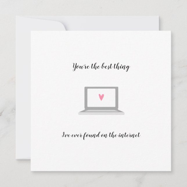 Cartão Namoro online melhor coisa na internet casal engra (Frente)