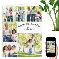 Nana 6 Photo Collage Any Age Big Happy Birthday
