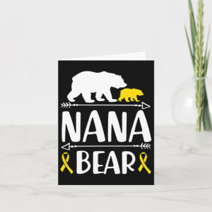 Cartão Nana Bear Infância Cancer Conscientização Vovó de