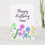 Cartão Nana Birthday Card<br><div class="desc">Pretty birthday card for Nana that is customizable with your personalized message and/or name.</div>