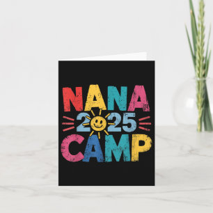 Cartão Nana Camp 2025 Família Férias Férias de Verão Trip