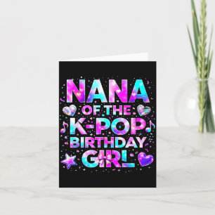 Cartão Nana das K-p Birthday Girls Música Coreana