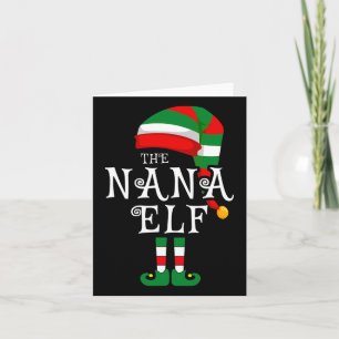 Cartão Nana Elf Família Natal Correspondente Grupo X de p