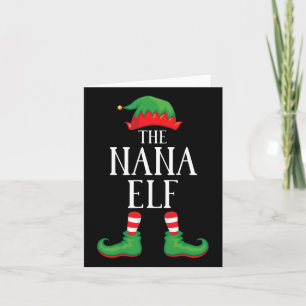 Cartão Nana Elf Matching Group Xmas Funny Family Christma