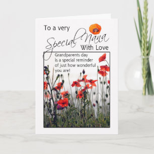 Cartão Nana, Grandparents Day Card - Wild Poppies