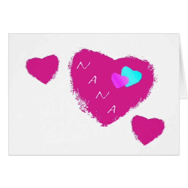 Cartão Nana Hearts (Frente Horizontal)