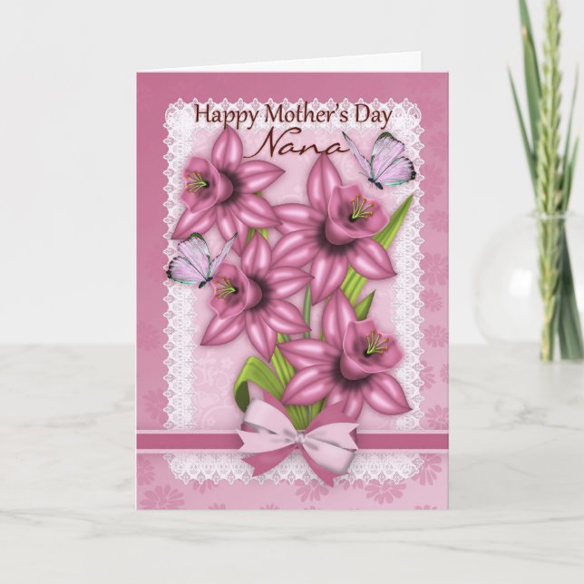 Cartão Nana, Mother's Day Card With Daffodils (Frente)
