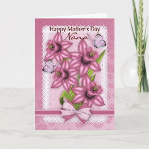 Cartão Nana, Mother's Day Card With Daffodils