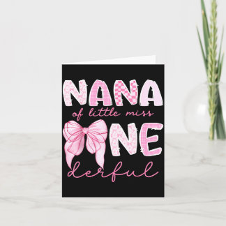Cartão Nana Of Little Miss Onederful First Birthday Girl