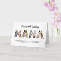 Nana Photo Collage - Letra Cutout Avó Aniversário