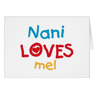 Cartão Nani me ama T-shirts e presentes