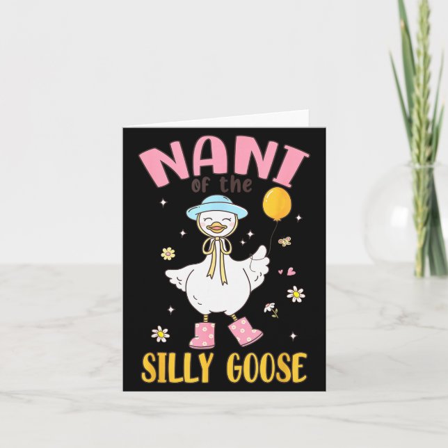 Cartão Nani Of The Silly Goose First Birthday Family Matc (Frente)